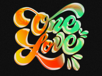 One Love calligraphy design graphicdesign handlettering handmadefont illustration lettering logo typography