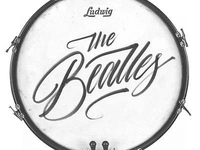 The Beatles brushletters calligraphy design lettering type