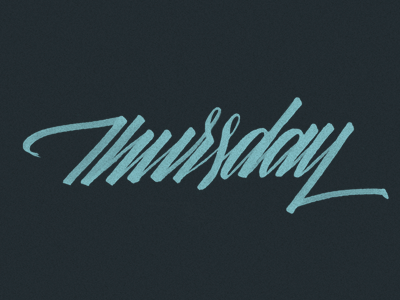 Thursday calligraphy design lettering