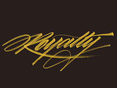 Royalty calligraphy design lettering