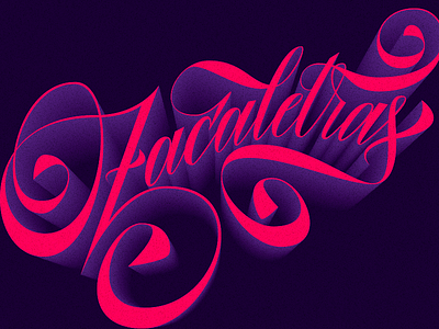 Zacaletras calligraphy design lettering