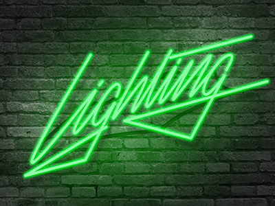 Lighthing lettering letters typography