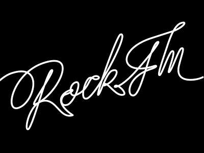 RockFm calligraphy lettering typography