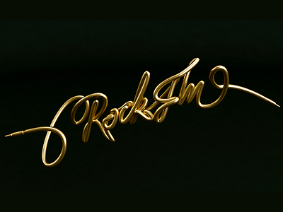 Rock Fm 3d c4d calligraphy design graphicdesign handlettering handmadefont lettering typography