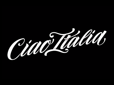 Ciao Italia calligraphy lettering