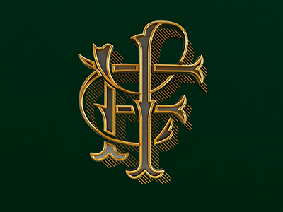 Monogram Flor Imperial branding calligraphy lettering monogram logotype