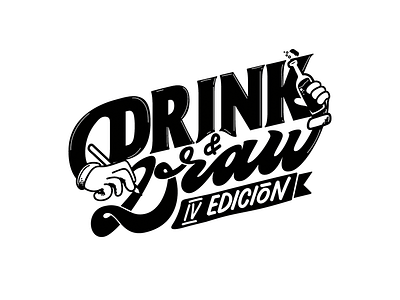 Drink & Draw graphicdesign handmadefont illustration lettering logotype