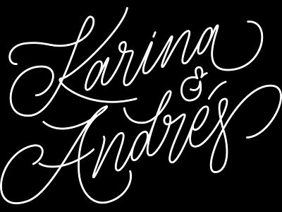 Karina & Andres @fiverr calligraphy design handletter handlettering handmadefont lettering lettering art vector