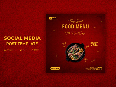 socail medai post template ads banner advertisment burger creative design food photoshop professional promotion template