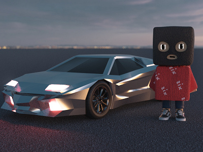 CUTE GANG 3dart 3dartist 3dartwork blender character characterdesign cute cute art designer fashion gang gangster hip hop hiphop lamb lamborghini modeling rap rapper render