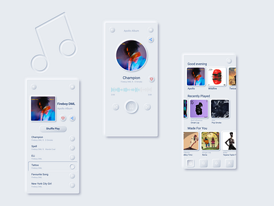 Music player app. DailyUI 009