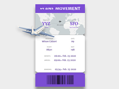 DailyUI 24 Boarding Pass 24 app board boarding boarding pass boardingpass daily 100 challenge dailyui dailyuichallenge design illustration mobile movement neumorph pass plane ui uiux ux web