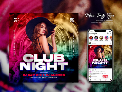 Club Night Party flyer or poster corporate
