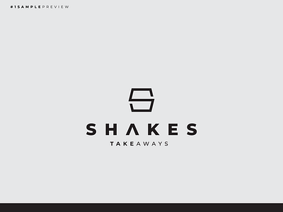 Logo Design Sample for Shakes Takeaway logo minimalist logo