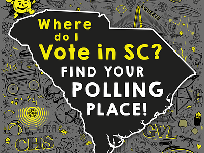 SC Find Your Polling Place! design election sc south carolina vote voter