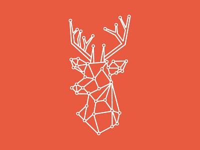 Moreland Hill Logo antlers graph logo stag woodland