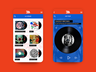 Le Tournedisque App redesign category page player ui ui ux