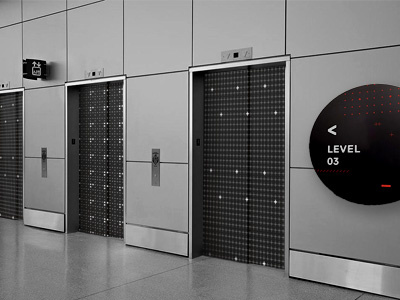 Elevators elevator signage typography