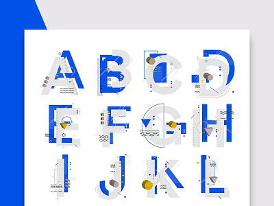 ABCDEFGHIJKL design geometric graphic design type type design typography vector