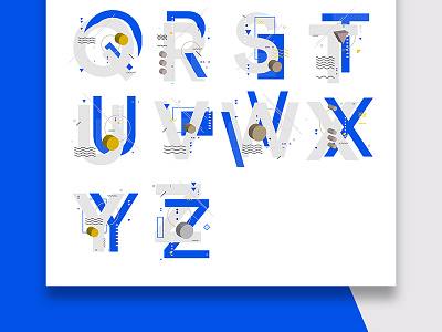 QRSTUVWXYZ design geometric graphic design type type design typography vector