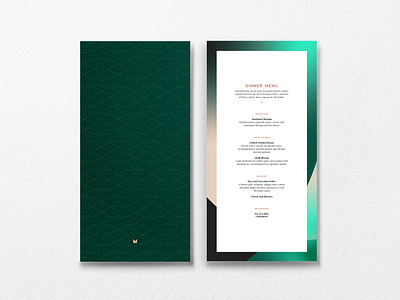 Emerald by Emirates in flight menu