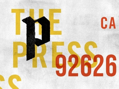 The Press brand branding graphic design print texture typography