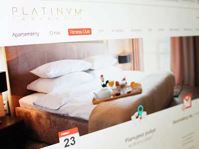 Platinum Residence hotel ui ux webdesign