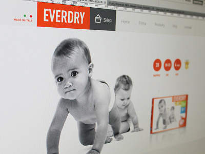 Everdry Polish version baby design shop ui ux web