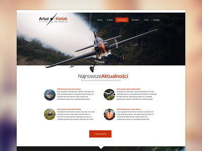 Kielak Aerobatics ui ux web webdesign