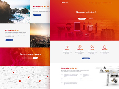 Drone zone - free PSD template design symu ui ux web webdesign