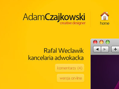 Adam Czajkowski Portfolio design jcd page portfolio web webdesign