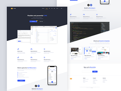 Windu CMS website v2 design ui ux we webdesign