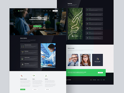 Authera - blockchain design jcd page ui ux web webdesign