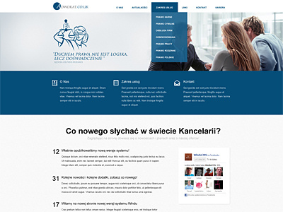 Blue Law Office design jcd law office web webpage wysoko