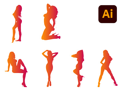 Sexy Girls Silhouette [EPS] download eps girl sexy silhouette