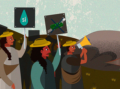 Ciudadanos en contra de la mineria design desin illustration illustrator minimal web