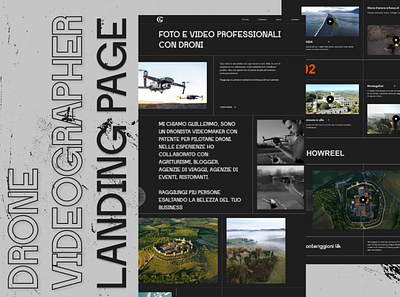 Drone videographer landing page redesign design drone graphic design landing page portfolio ui uxui videomaker webdesign website
