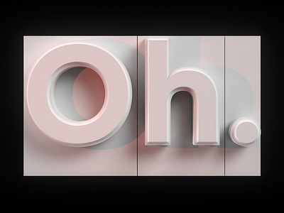 Oh... Gogh 3d geometry gradientic typography