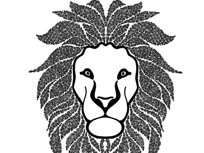 Be Bold b/w design graphics illustration lion lion head lion poster logo typography