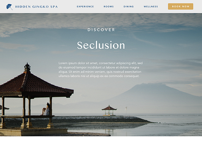 Hidden Gingko Spa - 6 asia avenir bali branding calm health peaceful retreat spa ui ui ux ui design uidesign uiux website website builder website concept website design websites