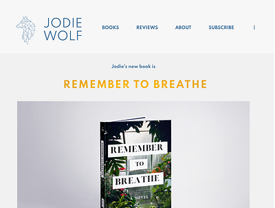 Remember to Breathe [LANDING PAGE] book dailyui design landing page ui ui design uidaily website website design