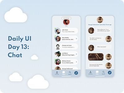 Chat app app design app design icon ui web ios guide chat chat app daily ui dailyui dailyui 013 dailyui13 dailyuichallenge ui ui design