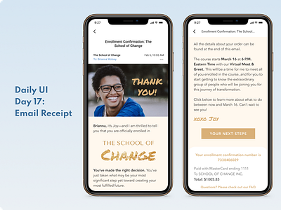 017 EMAIL RECEIPT branding daily ui 017 dailyui dailyui017 email design email marketing email receipt ui ui ux ui design uidesign uiux website