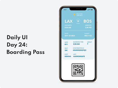 024 BOARDING PASS (Daily UI Challenge) dailyui design ui ui ux ui design uidesign uiux website