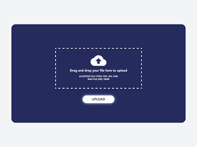File upload page dailyui design ui ui ux ui design uidesign uiux website