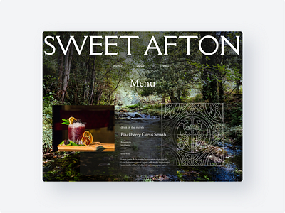 Bar menu • Sweet Afton dailyui design ui ui ux ui design uidesign uiux website