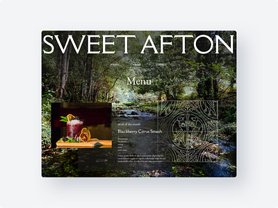 Bar menu • Sweet Afton