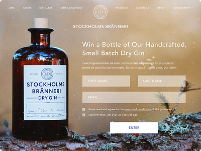 Giveaway (Desktop) • Stockholms Branneri Gin