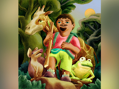Jungle Adventurer book illustration character illustration