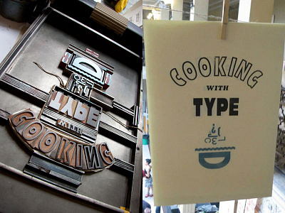 Cooking With Type experimental letterpress typography wood type